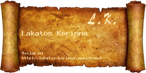 Lakatos Korinna névjegykártya